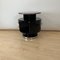 Vintage Art Deco Side Table in Black Lacquer and Marble, 1930 5