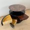 Vintage Art Deco Side Table in Black Lacquer and Marble, 1930 9