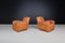 Patinierter Art Deco Ledersessel, Frankreich, 1940 2