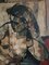 Dusan Mihailovic, Cubist Girl on the Beach, 1957, Oil on Canvas 3