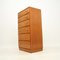 Cajonera Art Déco de madera satinada y nogal, 1930, Imagen 6