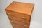 Cajonera Art Déco de madera satinada y nogal, 1930, Imagen 8