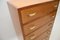 Cajonera Art Déco de madera satinada y nogal, 1930, Imagen 9