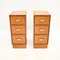 Art Deco Satinwood and Walnut Bedside Chests, 1930, Set of 2, Image 1