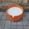 Orange Ottoman Dilly Dally Series by Luigi Massoni for Poltrona Frau, Italy, 1970s 16