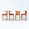 Art Nouveau Fledermaus Dining Chairs in Wood and Red Velvet by Josef Hoffmann for Wittmann, Austria, 1907, Set of 4 2
