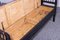 Antique Black Painted Pine Box Bench, Late 19th Century 6
