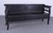 Antique Black Painted Pine Box Bench, Late 19th Century 1