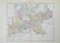 Lithograph Map of Prussia after the War of 1866 1