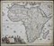 Totius Africae Accuratissima Tabula Map Etching by Frederick de Wit, 1680s 1