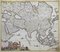 Accuratissima Totius Asiae Tabula Kartenradierung von Frederick de Wit, 1680er 1