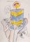 Mino Maccari, El teléfono amado, dibujo en técnica mixta, 1975, Imagen 1