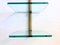 Hollywood Regency Wall Shelf in Brass and Glass by Peter Ghyczy, 1990s, Image 2