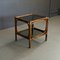 Italian Bamboo Coffee Table with Two Smoked Glass Shelves, 1970s 3