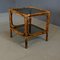 Italian Bamboo Coffee Table with Two Smoked Glass Shelves, 1970s 1