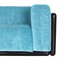 Iroko Cornaro Sofa in Wood and Azure Velvet by by Carlo Scarpa for Studio Simon, 1974 12