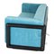 Iroko Cornaro Sofa in Wood and Azure Velvet by by Carlo Scarpa for Studio Simon, 1974 10