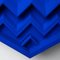 Brutalist Cobalt Blue Wood Wall Art Installation by Studio DeSimoneWayland 5