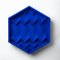 Brutalist Cobalt Blue Wood Wall Art Installation by Studio DeSimoneWayland 3