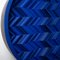 Brutalist Cobalt Blue Wood Wall Art Installation by Studio DeSimoneWayland 3