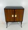 Italian Art Deco Walnut and Gold Leaf Bar Cabinet by Osvaldo Borsani, 1950s, Image 2