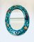 Vintage Art Ceramics Ocean Oval Wall Mirror by Supercasa, 1960s 1