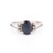 Vintage Solitaire Ring aus 1 Karat Saphir und Diamanten, 1990er 1