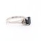 Vintage Solitaire Ring aus 1 Karat Saphir und Diamanten, 1990er 3