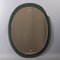 Espejo modernista ovalado de vidrio ahumado de Veca, Italia, años 70, Imagen 1