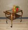 Chariot de Bar Style Chippendale en Osier et Verre, 1960s 7