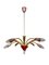 Hollywood Regency 5-Arm Spider Kronleuchter im Stilnovo Stil, Italien, 1950er 2