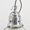 Antique Reclaimed Holophane Glass Pendant Light, 1940s, Image 5