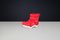 Sculptural Wave Lounge Chair in Original Red Velour with White Molded Base by Joe Colombo, 1970 3