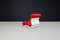 Sculptural Wave Lounge Chair in Original Red Velour with White Molded Base by Joe Colombo, 1970 4