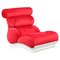 Sculptural Wave Lounge Chair in Original Red Velour with White Molded Base by Joe Colombo, 1970 1