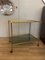 Chariot Vintage en Laiton et Verre Fumé, 1960 2