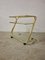 Morex Glass and Gold Metal Trolley, 1980s 4