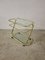 Morex Glass and Gold Metal Trolley, 1980s 5