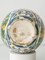Antique Italian Renaissance Revival Maiolica Table Lamp with Pleated Silk Sari Shade, 1880s, Image 11