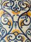 Antique Italian Renaissance Revival Maiolica Table Lamp with Pleated Silk Sari Shade, 1880s, Image 8