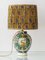 Antique Italian Renaissance Revival Maiolica Table Lamp with Pleated Silk Sari Shade, 1880s 3