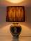 Antique Italian Renaissance Revival Maiolica Table Lamp with Pleated Silk Sari Shade, 1880s, Image 12