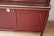 Vintage Italian Desk with Chairs and Bookcase in Burgundy Imitation Leather and Brass by Umberto Mascagni, 1950, Set of 5 23