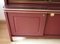 Vintage Italian Desk with Chairs and Bookcase in Burgundy Imitation Leather and Brass by Umberto Mascagni, 1950, Set of 5 22