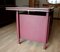 Vintage Italian Desk with Chairs and Bookcase in Burgundy Imitation Leather and Brass by Umberto Mascagni, 1950, Set of 5 27