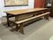 Early 20th Century Farmhouse Table in Fir and Chestnut with Benches, Set of 3 1