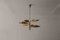 Chandelier with Perforated Brass Leafs by A. Lelii, Italy, 1950s 14