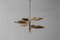 Chandelier with Perforated Brass Leafs by A. Lelii, Italy, 1950s, Image 2