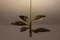 Chandelier with Perforated Brass Leafs by A. Lelii, Italy, 1950s 1
