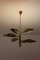 Chandelier with Perforated Brass Leafs by A. Lelii, Italy, 1950s 6